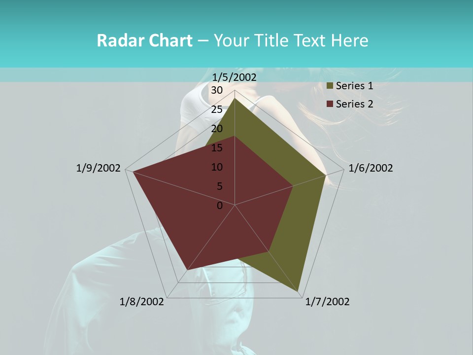 Modern Style Dancer Posing On Studio Background PowerPoint Template