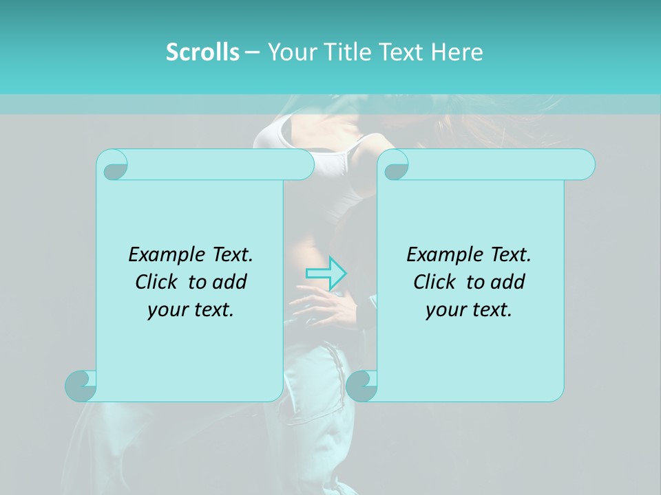 Modern Style Dancer Posing On Studio Background PowerPoint Template