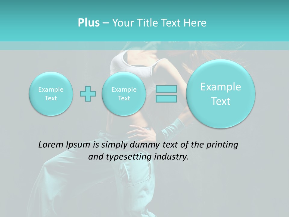 Modern Style Dancer Posing On Studio Background PowerPoint Template