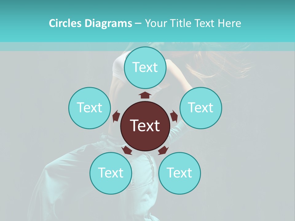 Modern Style Dancer Posing On Studio Background PowerPoint Template