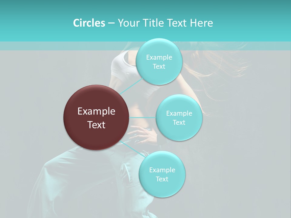 Modern Style Dancer Posing On Studio Background PowerPoint Template