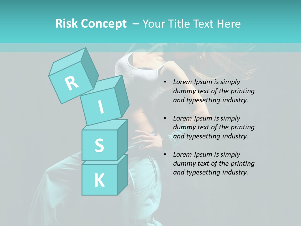 Modern Style Dancer Posing On Studio Background PowerPoint Template