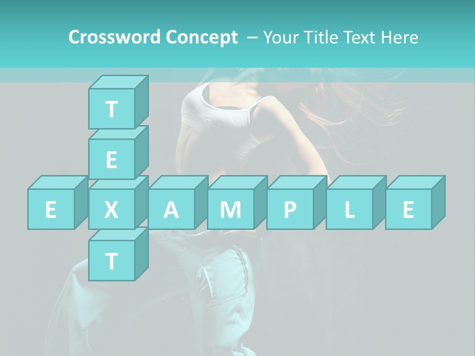 Modern Style Dancer Posing On Studio Background PowerPoint Template