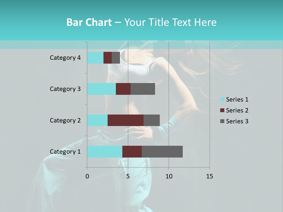 Modern Style Dancer Posing On Studio Background PowerPoint Template