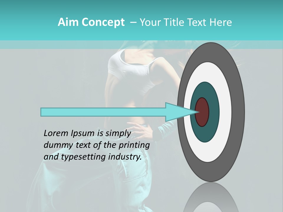 Modern Style Dancer Posing On Studio Background PowerPoint Template