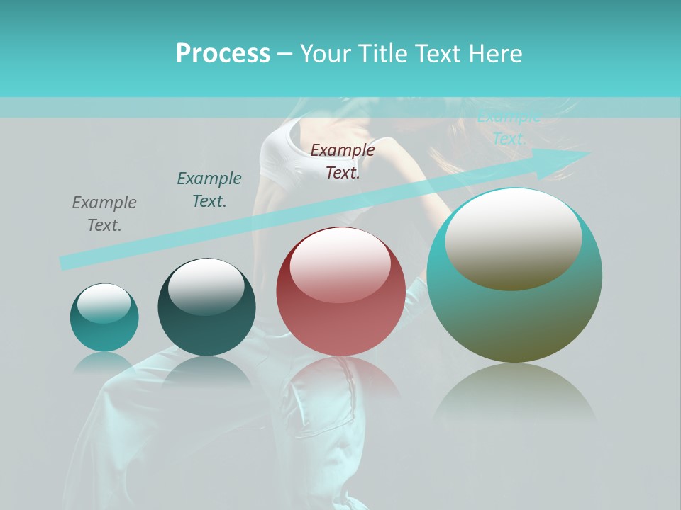 Modern Style Dancer Posing On Studio Background PowerPoint Template