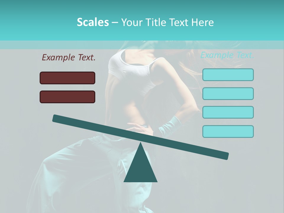 Modern Style Dancer Posing On Studio Background PowerPoint Template