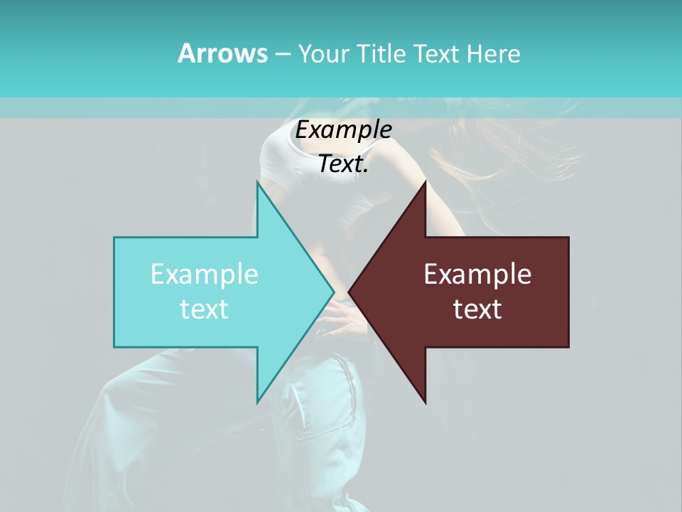 Modern Style Dancer Posing On Studio Background PowerPoint Template