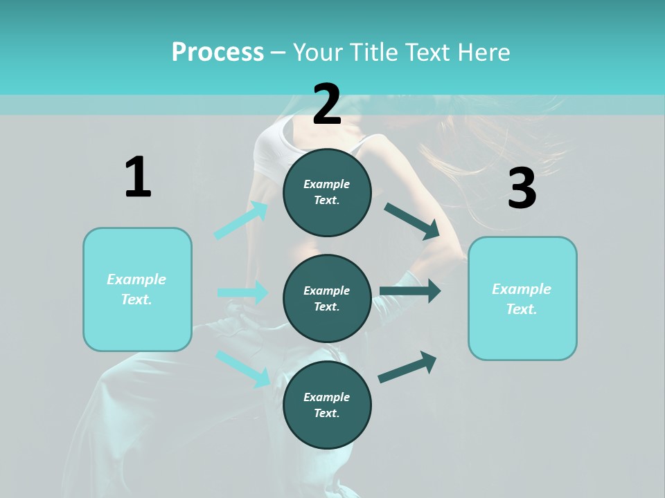 Modern Style Dancer Posing On Studio Background PowerPoint Template