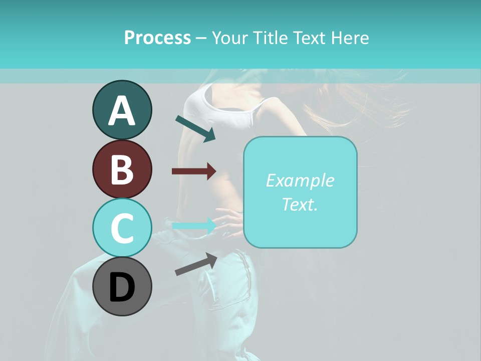 Modern Style Dancer Posing On Studio Background PowerPoint Template