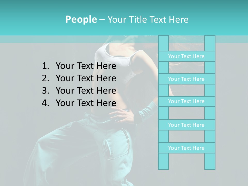 Modern Style Dancer Posing On Studio Background PowerPoint Template