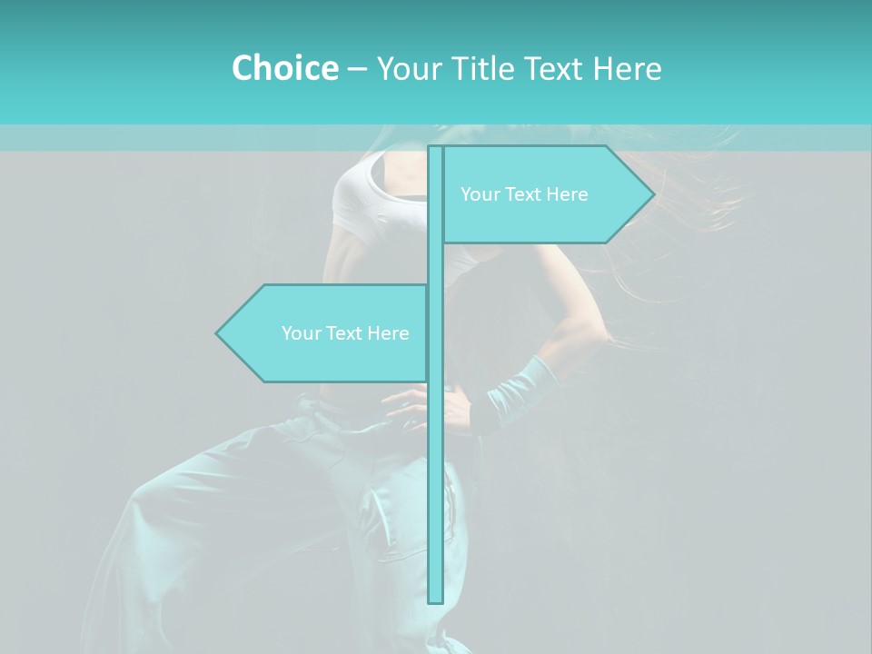 Modern Style Dancer Posing On Studio Background PowerPoint Template