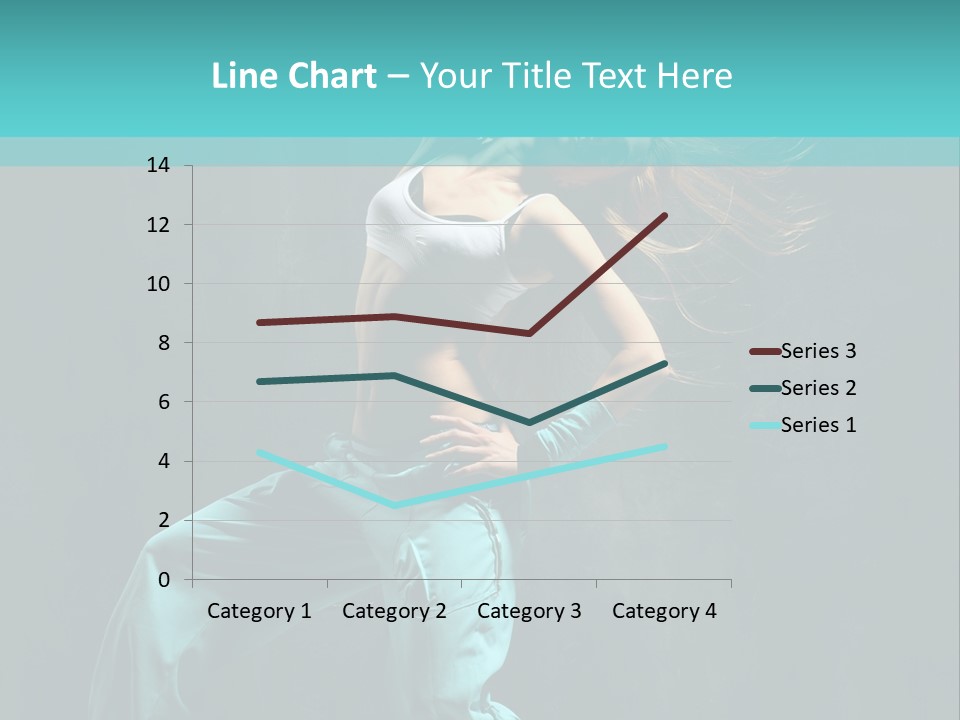 Modern Style Dancer Posing On Studio Background PowerPoint Template