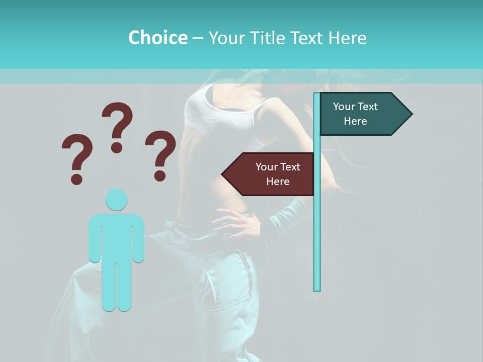 Modern Style Dancer Posing On Studio Background PowerPoint Template