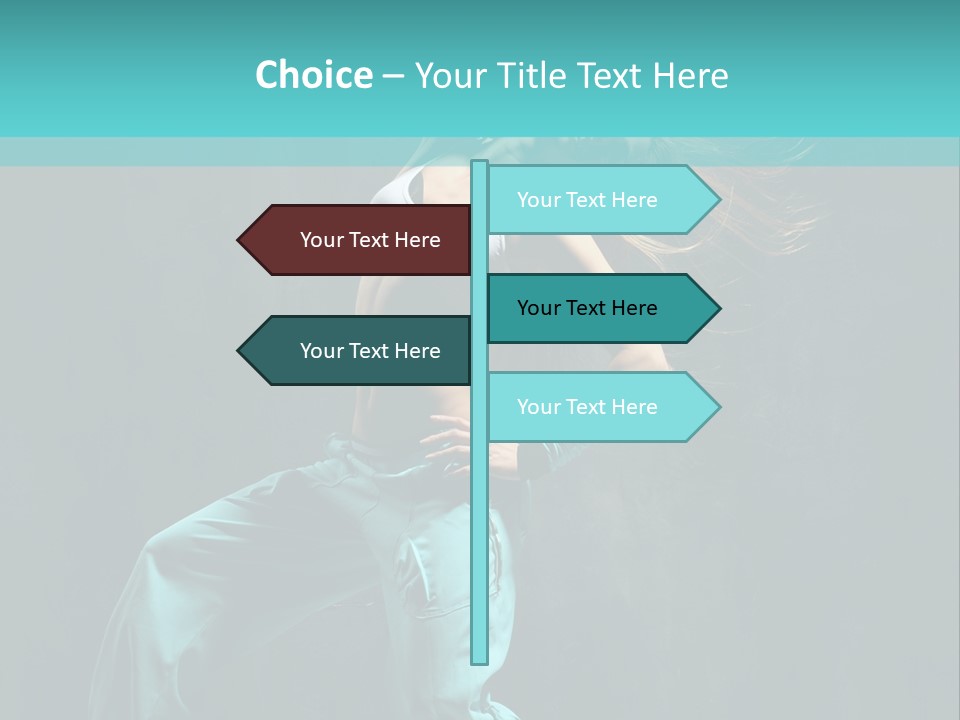 Modern Style Dancer Posing On Studio Background PowerPoint Template