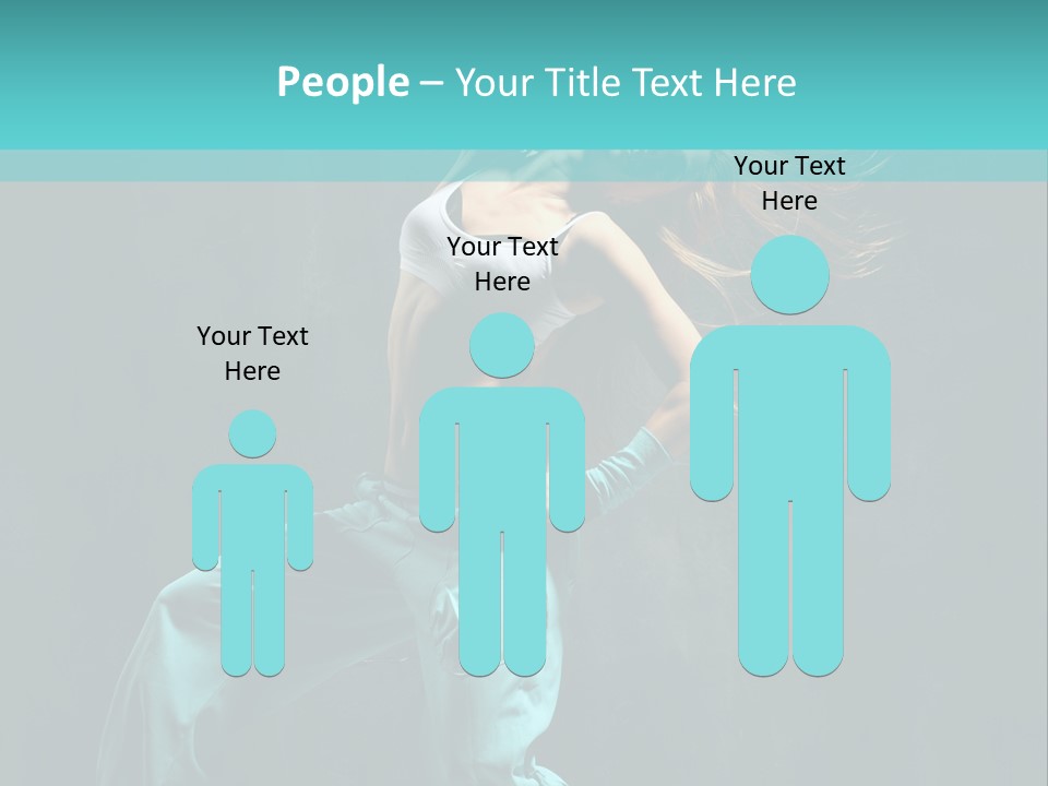 Modern Style Dancer Posing On Studio Background PowerPoint Template