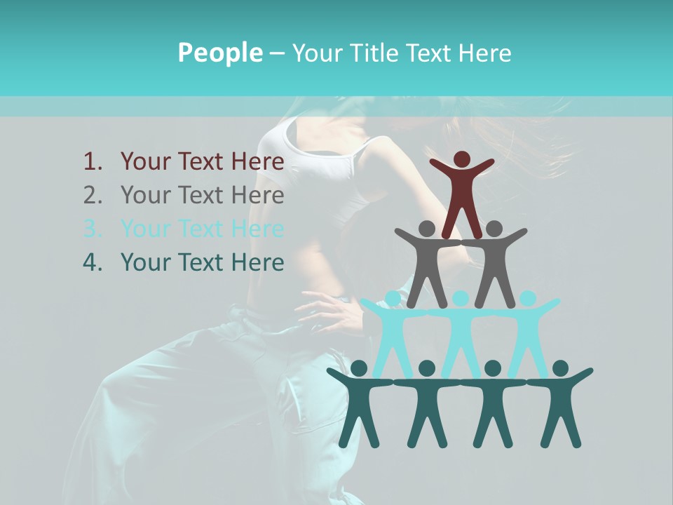 Modern Style Dancer Posing On Studio Background PowerPoint Template