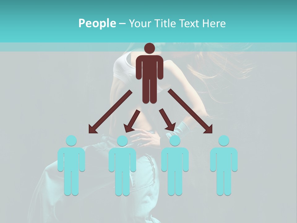 Modern Style Dancer Posing On Studio Background PowerPoint Template