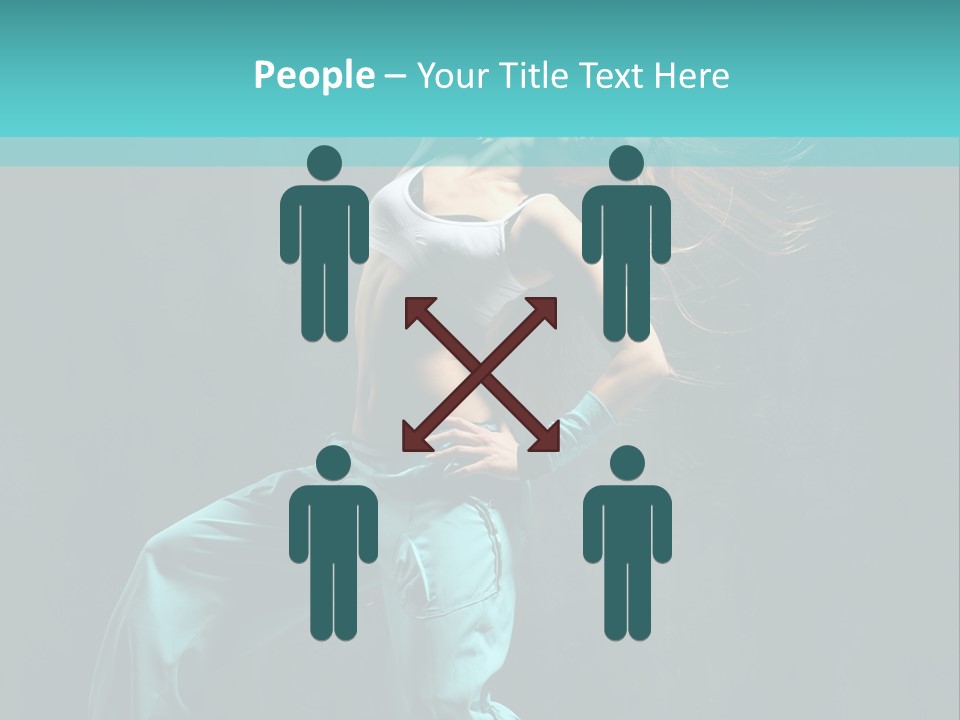 Modern Style Dancer Posing On Studio Background PowerPoint Template