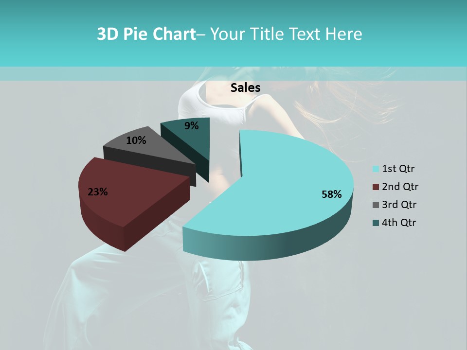 Modern Style Dancer Posing On Studio Background PowerPoint Template