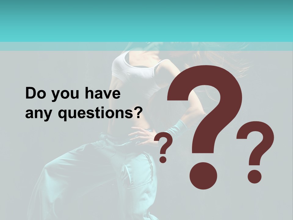 Modern Style Dancer Posing On Studio Background PowerPoint Template