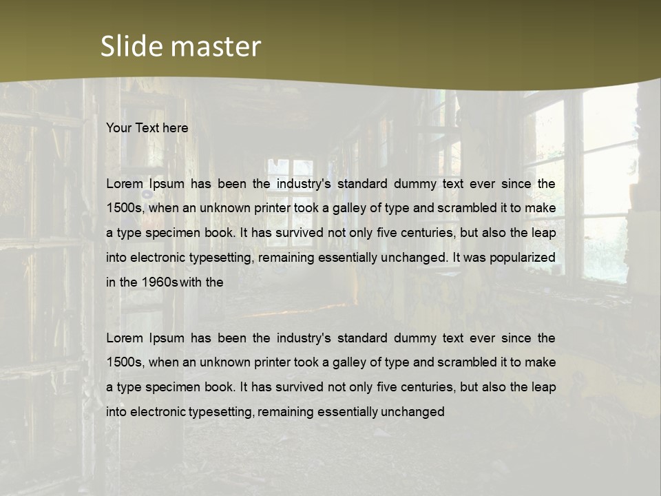 Past Abandoned Shabby PowerPoint Template