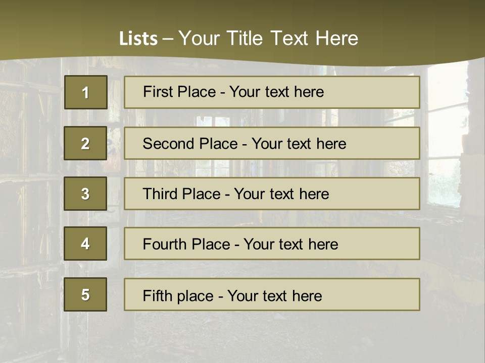 Past Abandoned Shabby PowerPoint Template
