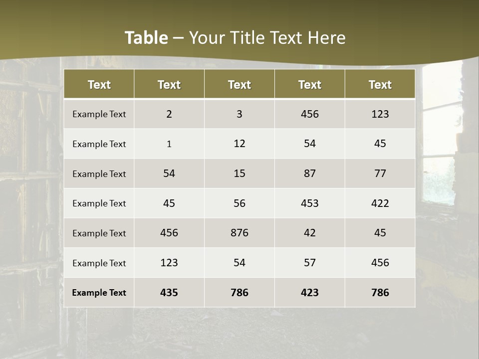 Past Abandoned Shabby PowerPoint Template