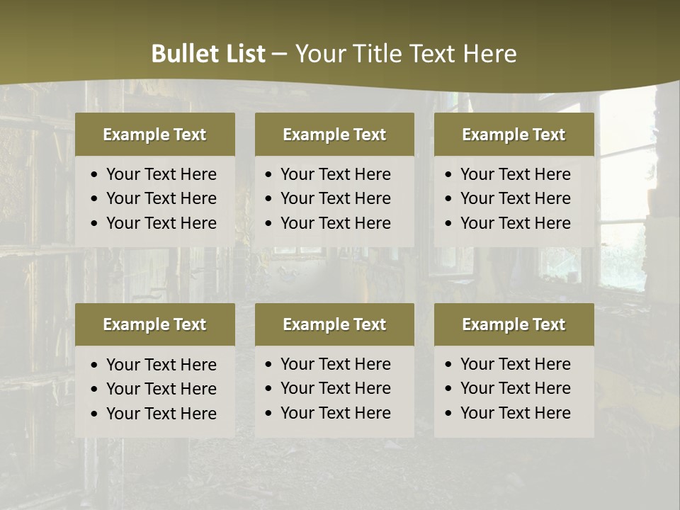 Past Abandoned Shabby PowerPoint Template