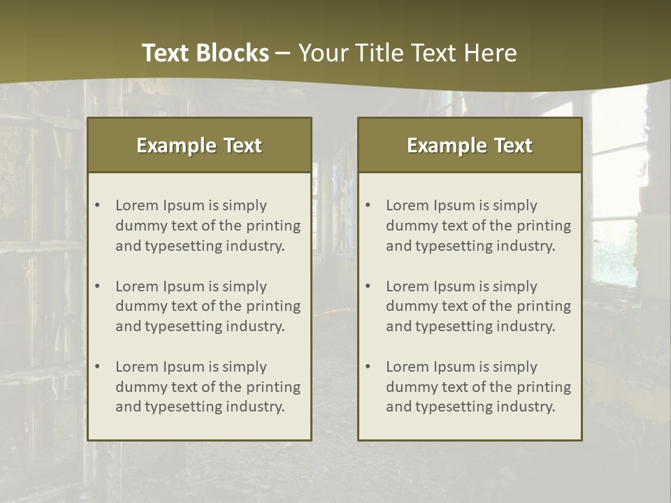 Past Abandoned Shabby PowerPoint Template