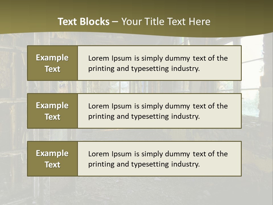 Past Abandoned Shabby PowerPoint Template