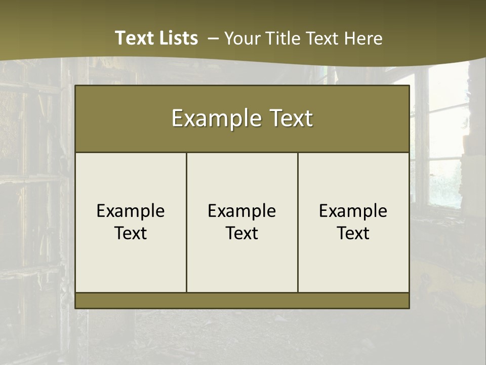 Past Abandoned Shabby PowerPoint Template
