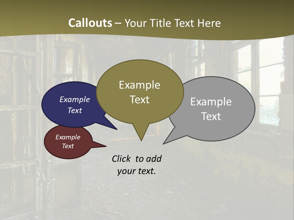 Past Abandoned Shabby PowerPoint Template
