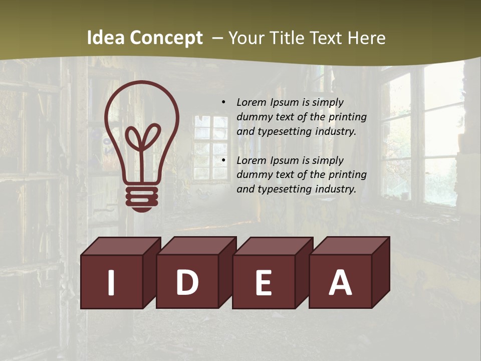 Past Abandoned Shabby PowerPoint Template