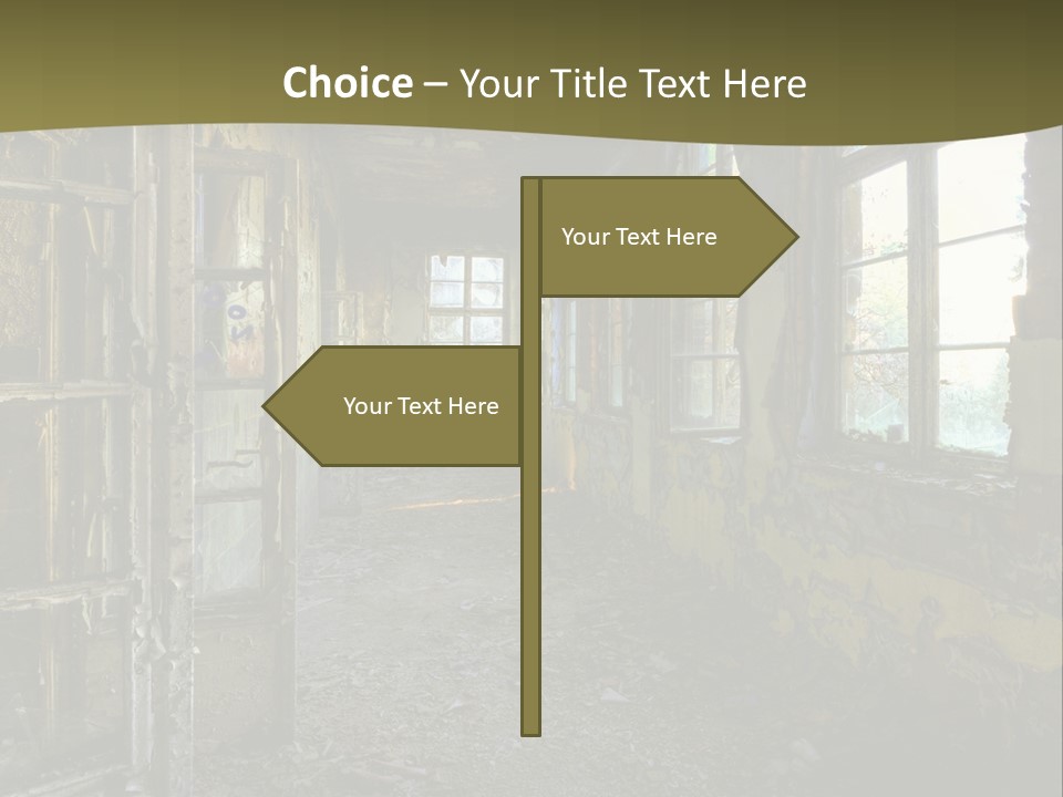 Past Abandoned Shabby PowerPoint Template