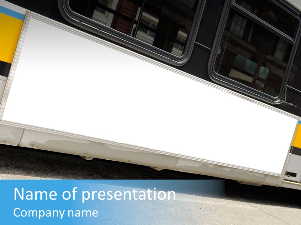 Blank Bus Ad PowerPoint Template