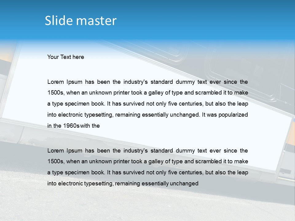 Blank Bus Ad PowerPoint Template