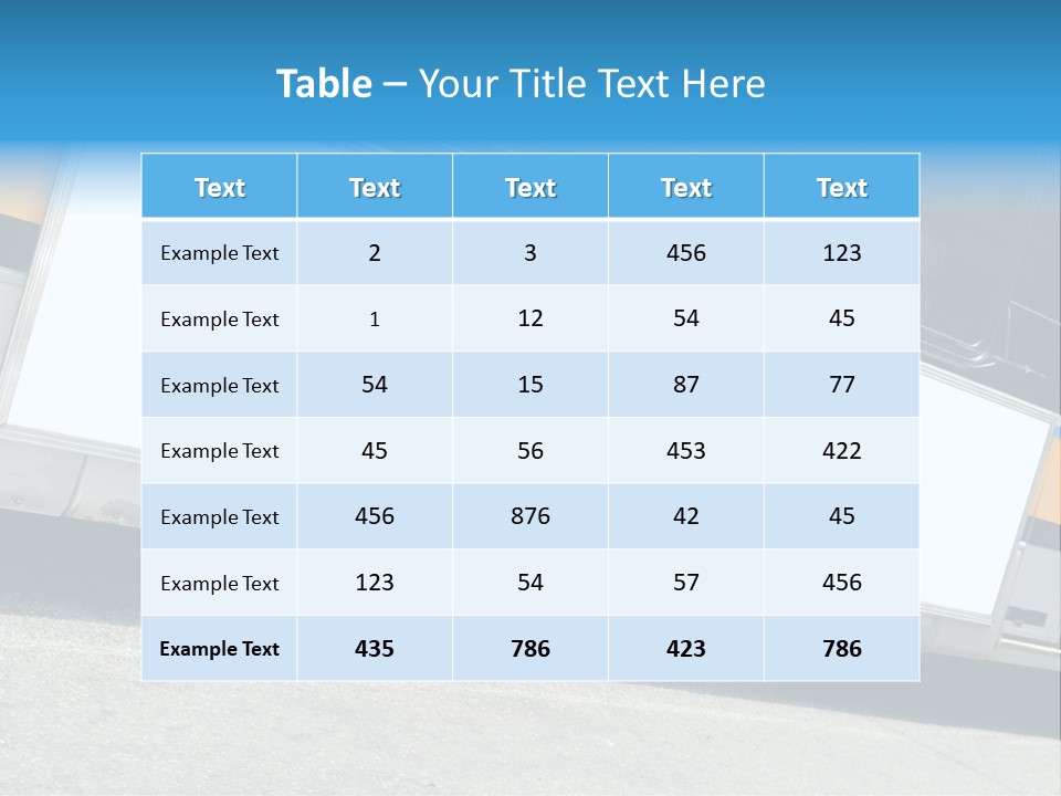 Blank Bus Ad PowerPoint Template