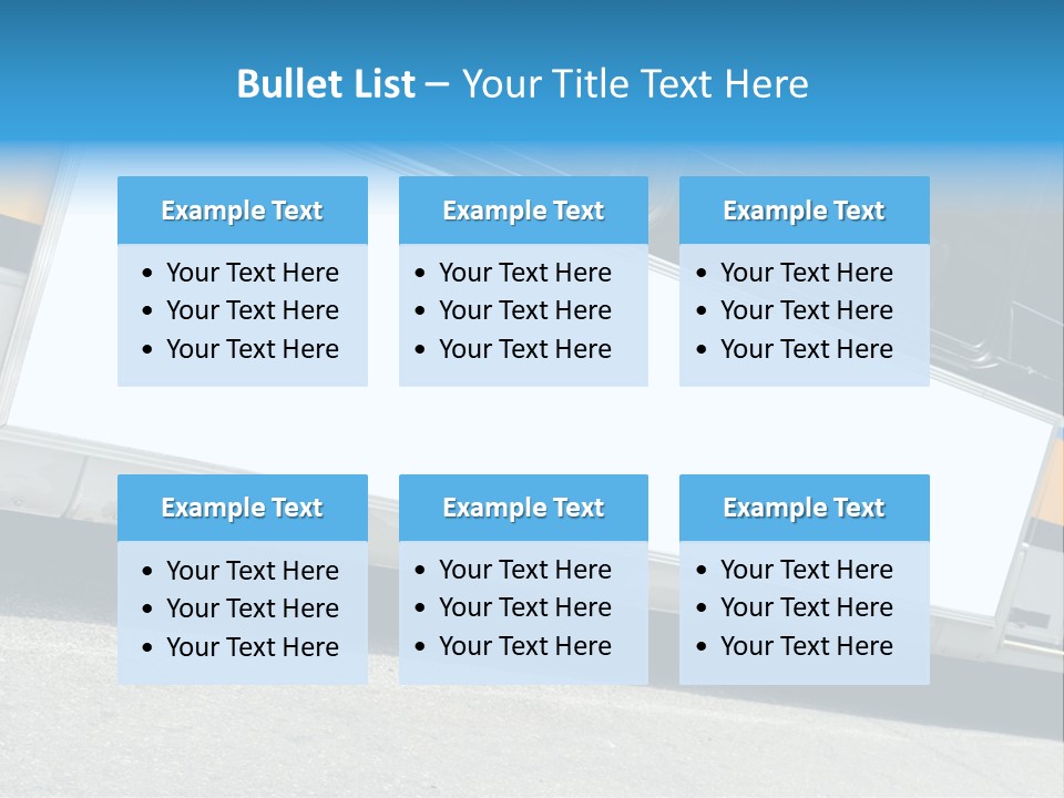 Blank Bus Ad PowerPoint Template