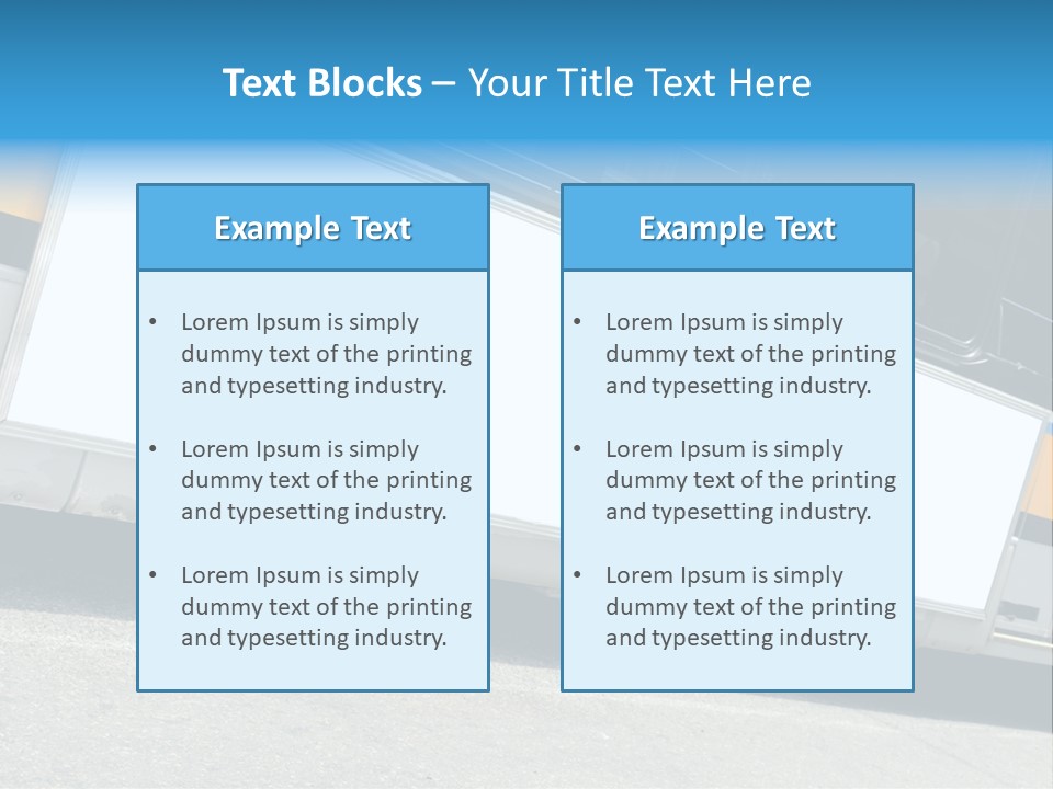 Blank Bus Ad PowerPoint Template