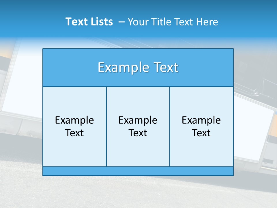 Blank Bus Ad PowerPoint Template