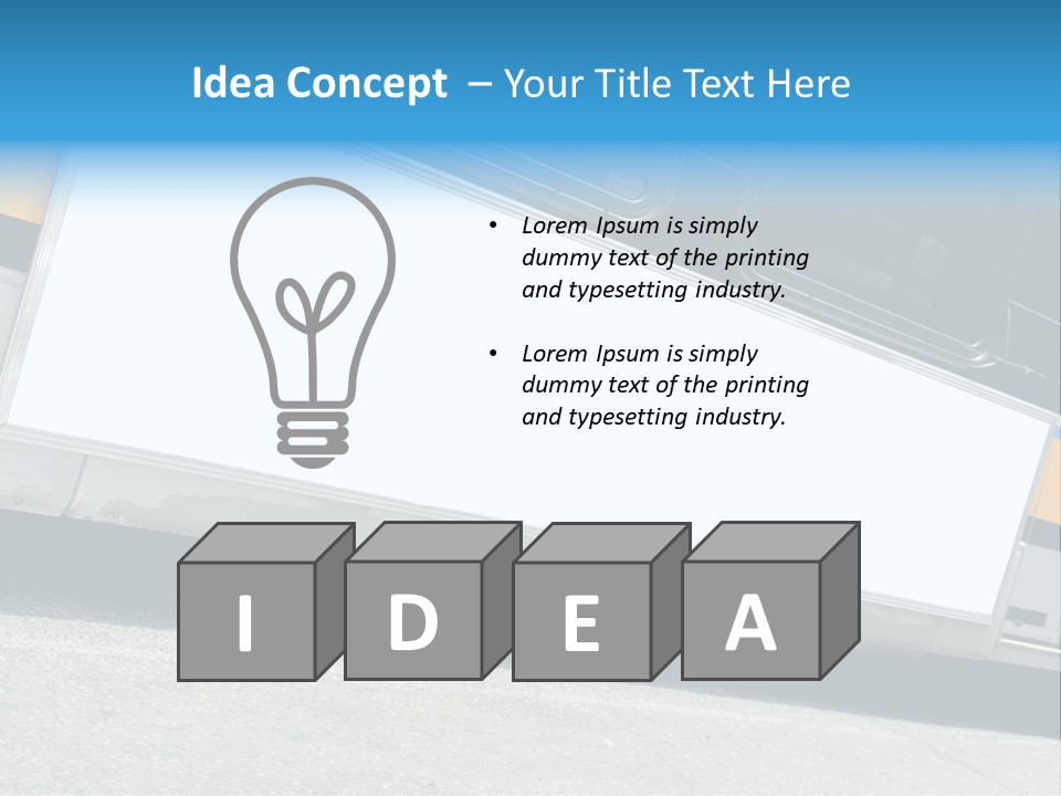 Blank Bus Ad PowerPoint Template