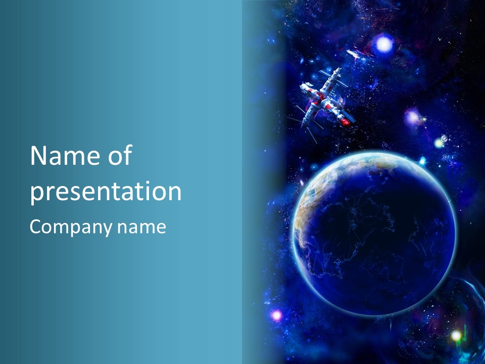 Space Vertical PowerPoint Template