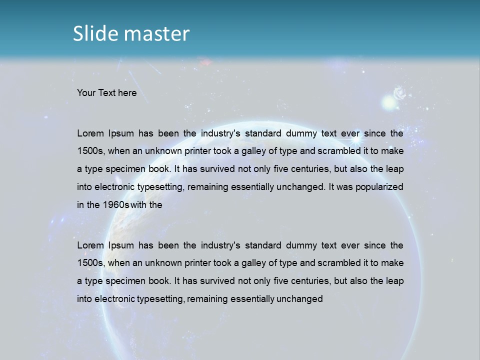Space Vertical PowerPoint Template