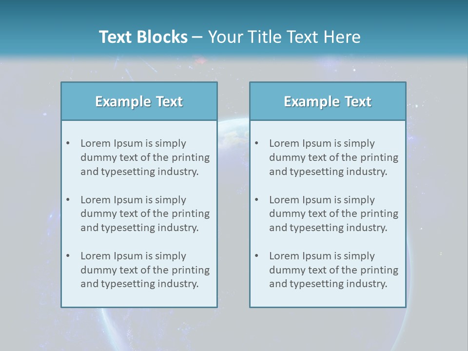 Space Vertical PowerPoint Template
