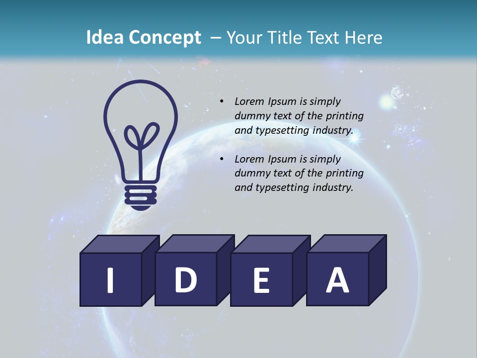 Space Vertical PowerPoint Template