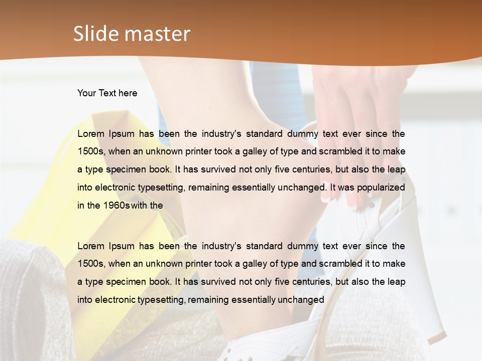 Shopping Legs Closeup PowerPoint Template