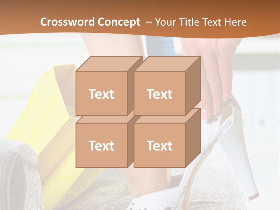 Shopping Legs Closeup PowerPoint Template