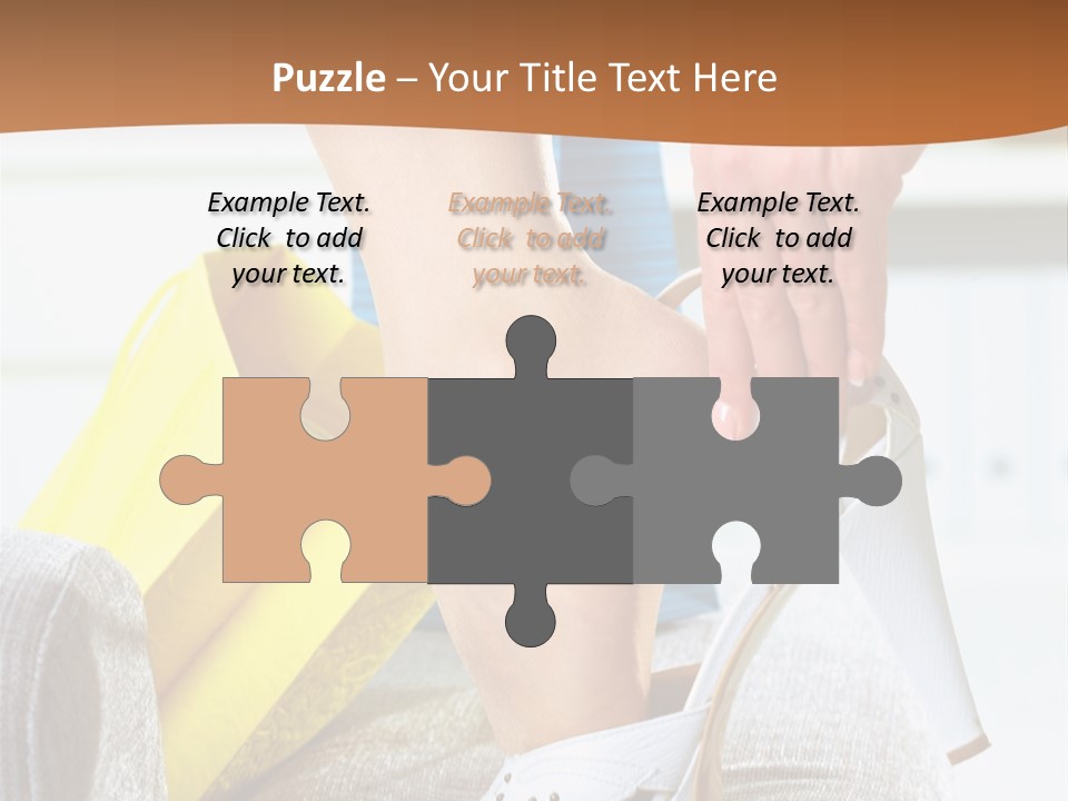 Shopping Legs Closeup PowerPoint Template