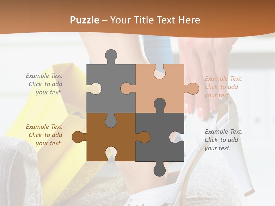 Shopping Legs Closeup PowerPoint Template